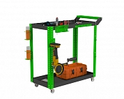 Тележка инструментальная Metalex Тип 1 700х450х800 2-е полки (серо-зеленый)