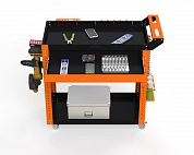 Тележка инструментальная Metalex Тип 2А 700х450х800 2-е полки (оранжево-черный)