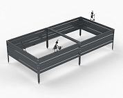 Грядки Metalex серия KitGarden 2000х1000х300 Серый