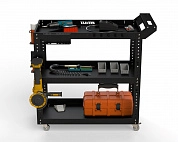 Тележка инструментальная Metalex Тип 1 900х450х950 3 полки (черный)