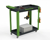 Тележка инструментальная Metalex Тип 1А 900х450х800 2-е полки (серо-зеленый)