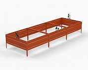Грядки Metalex серия KitGarden 3000х1000х300 Оранжевый 