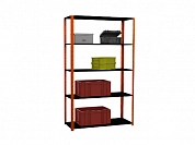 Стеллаж Metalex AIR 2000х800х300 (5 полок) оранжево-чёрный