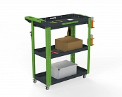 Тележка инструментальная Metalex Тип 1А 700х450х950 3 полки (серо-зеленый)