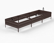 Грядки Metalex серия KitGarden 3000х1000х300 Коричневый