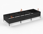 Грядки Metalex серия KitGarden 3000х1000х400 Черный