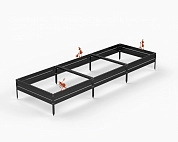 Грядка Metalex серия KitGarden 3000х1000х200 Черный