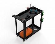 Тележка инструментальная Metalex Тип 1 800х400х800 2-е полки (черный)