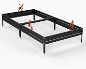 Грядки Metalex серия KitGarden 2000х1000х150 Черный