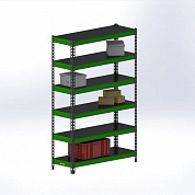 Стеллаж Metalex HARD 2200х1400х600 6 полок