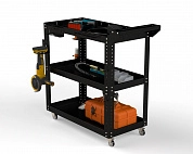 Тележка инструментальная Metalex Тип 1 700х400х800 3 полки (черный)