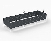 Грядки Metalex серия KitGarden 3000х1000х400 Серый