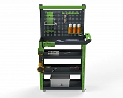 Тележка инструментальная Metalex тип 6 800х400х950 4 полки (серо-зеленый)