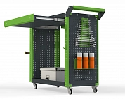 Тележка инструментальная Metalex Тип 2А 800х450х800 2-е полки (серо-зеленый)