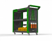 Тележка инструментальная Metalex Тип 2 900х450х950 3 полки (серо-зеленый)