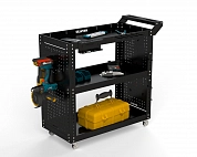 Тележка инструментальная Metalex Тип 2 800х400х950 3 полки (черный)