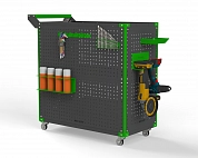 Тележка инструментальная Metalex Тип 3 800х450х800 3 полки (серо-зеленый)