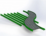 Бордюр Metalex 100х70x2000 зеленый (комплект 6 шт.)