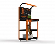 Тележка инструментальная Metalex Тип 5 700х400х800 3 полки (оранжево-черный)