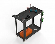 Тележка инструментальная Metalex Тип 1 800х450х800 2-е полки (серый)