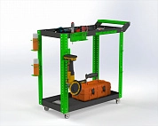 Тележка инструментальная Metalex Тип 1 700х350х800 2-е полки (серо-зеленый)
