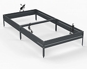 Грядки Metalex серия KitGarden 2000х1000х150 Серая