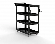 Тележка инструментальная Metalex Тип 1 800х450х950 4 полки (черный)