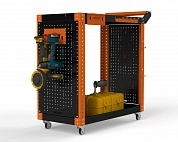 Тележка инструментальная Metalex Тип 2 900х400х800 2-е полки (оранжево-черный)