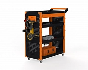 Тележка инструментальная Metalex Тип 2А 700х400х950 4 полки (оранжево-черный)