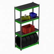 Стеллаж Metalex серия TIRES 2200х1200х400 (три полки)