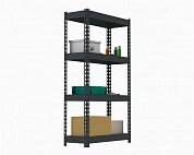Стеллаж Metalex HARD 2000х1200х500 4 полки (серый)
