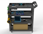 Тележка инструментальная Metalex Тип 1 800х400х950 4 полки (серый)