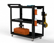 Тележка инструментальная Metalex Тип 1 700х450х950 3 полки (черный)