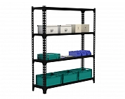 Стеллаж Metalex MID 1800х1600х400 4 полки (чёрный)