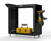 Тележка инструментальная Metalex Тип 2 800х400х800 2-е полки (черный)