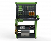 Тележка инструментальная Metalex тип 6 800х350х800 3 полки (серо-зеленый)