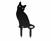 Фигурка садовая металлическая Котик Модель 2 Черный