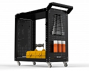 Тележка инструментальная Metalex Тип 2 700х400х800 2-е полки (черный)
