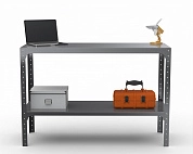 Стол-верстак Metalex серия KIT 950х1000х400 (одна полка) (серый)