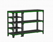 Стол-верстак Metalex 950х1700х500 (с бок. полками)