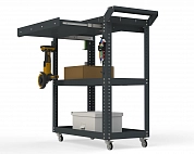 Тележка инструментальная Metalex Тип 1А 900х400х950 3 полки (серый)