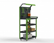 Тележка инструментальная Metalex Тип 5 900х400х950 4 полки (серо-зеленый)
