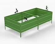 Грядки Metalex серия KitGarden 2000х1000х400 Зеленый