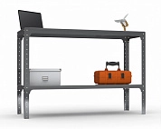Стол-верстак Metalex серия KIT 950х1500х600 (одна полка) (серый)