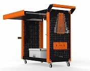Тележка инструментальная Metalex Тип 2А 800х450х800 2-е полки (оранжево-черный)