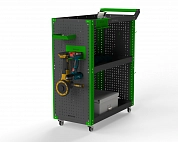 Тележка инструментальная Metalex Тип 3 900х450х950 3 полки (серо-зеленый)