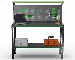 Стол-верстак Metalex серия KIT с комплектом освещения