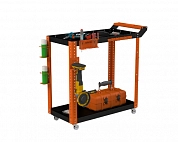 Тележка инструментальная Metalex Тип 1 900х400х800 2-е полки (оранжево-черный)
