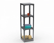 Стеллаж Metalex Kit Comfort 1800х400х400 4-е полки (Серый)