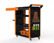 Тележка инструментальная Metalex Тип 2А 900х400х950 4 полки (оранжево-черный)